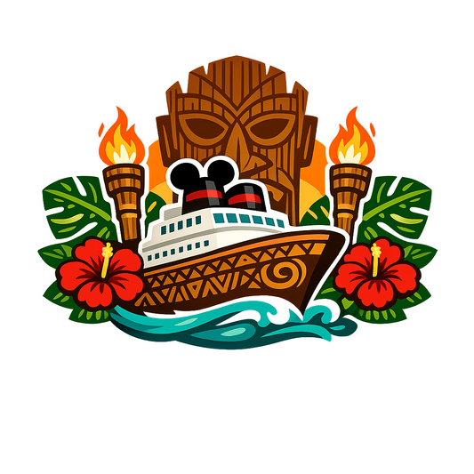 Tiki Paradise Cruise - Bordered Artwork