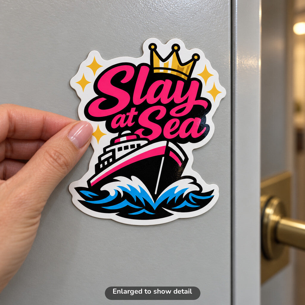 Slay at Sea - Magnet on Cruise Cabin Door