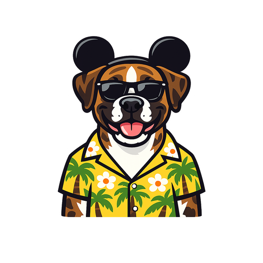 Magic Brindle Boxer - Bordered Artwork