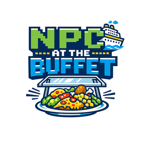 NPC at the Buffet - Bordered Artwork
