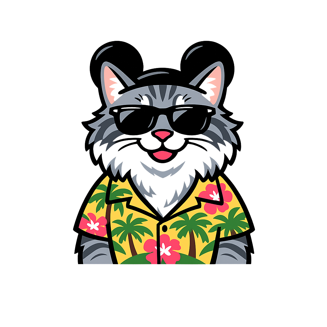 Magic Silver Maine Coon - Bordered Artwork