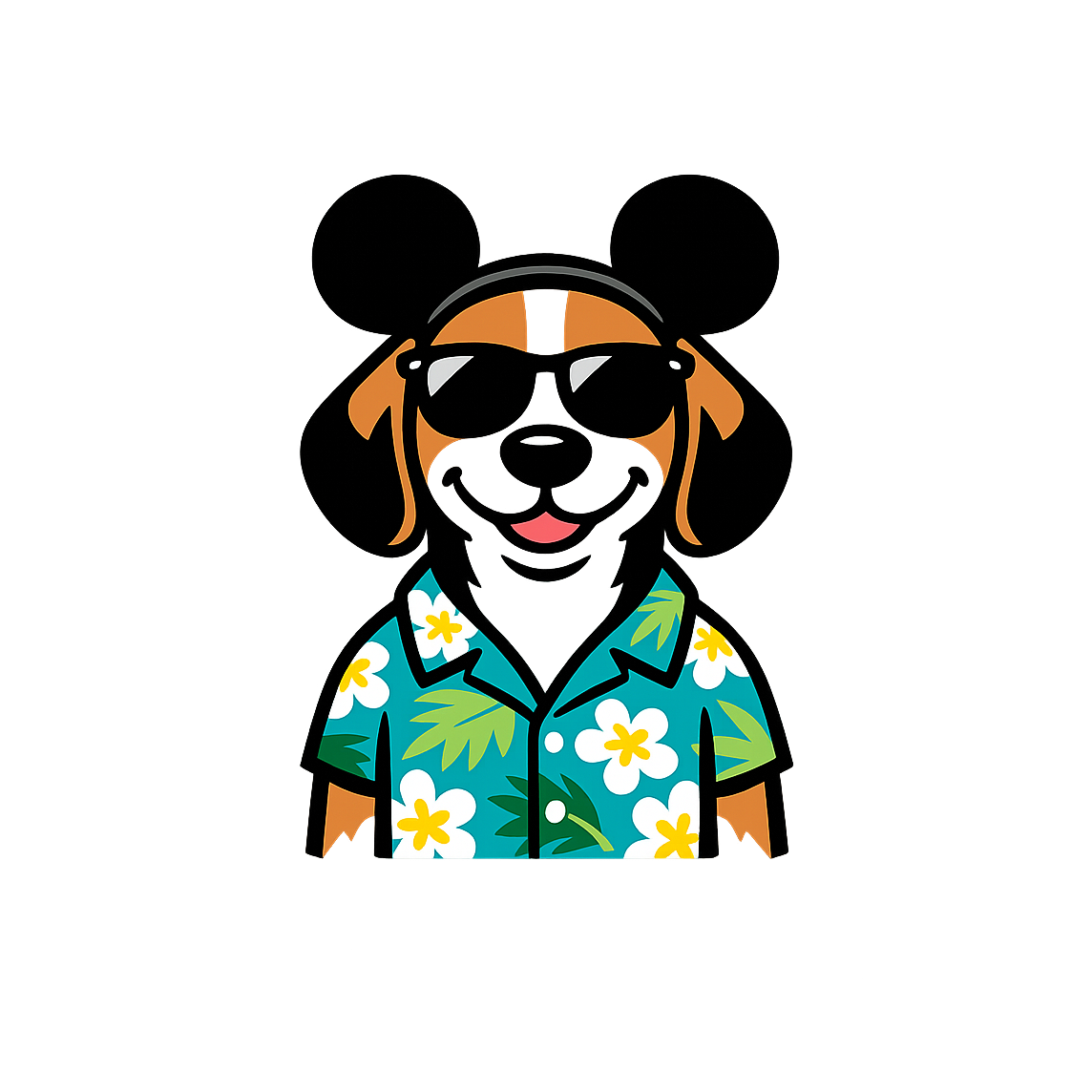 Magic Tricolor Beagle - Bordered Artwork