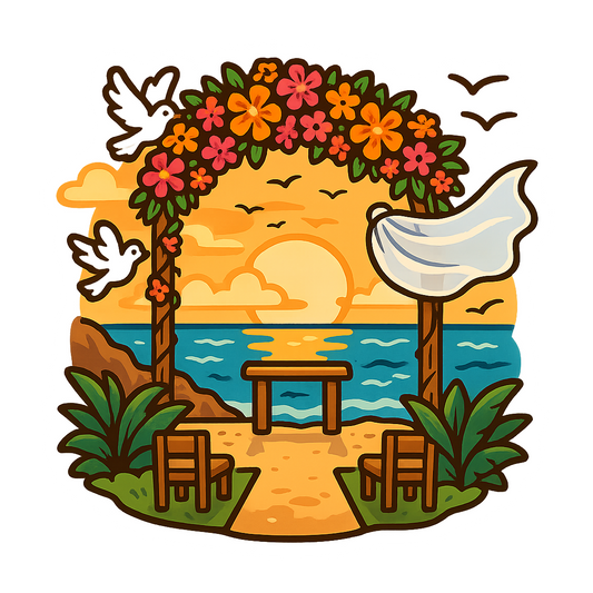 Island Wedding Dreams - Bordered Artwork