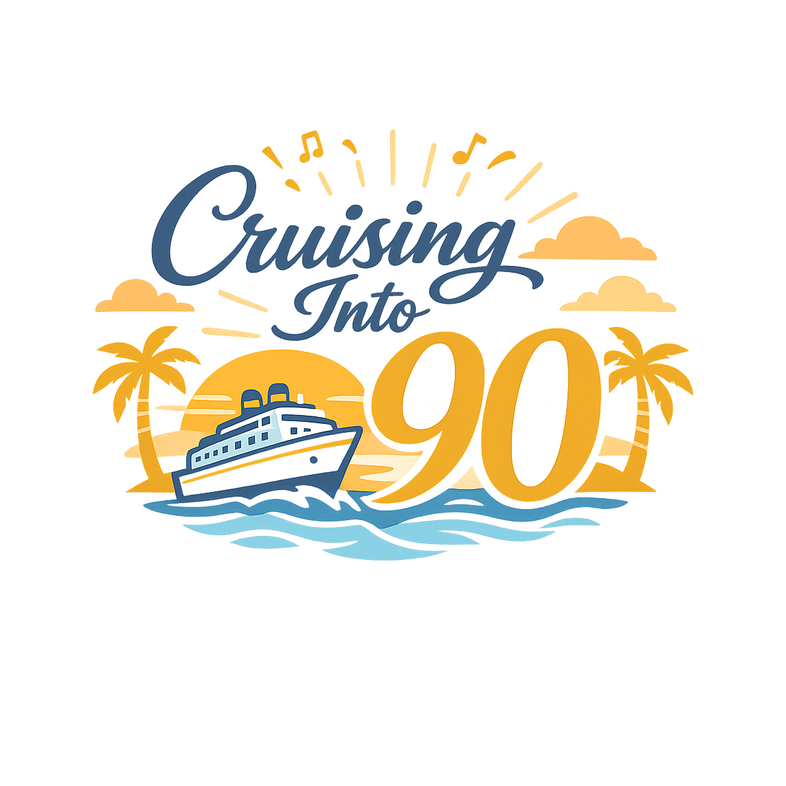 Cruising Into 90 - Bordered Artwork