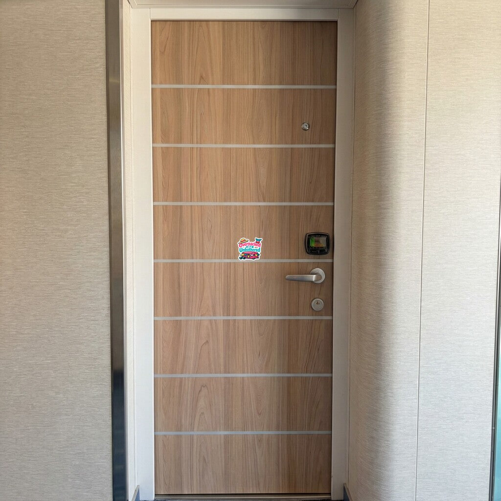 Overpacked and Unbothered - Door Style Mockup