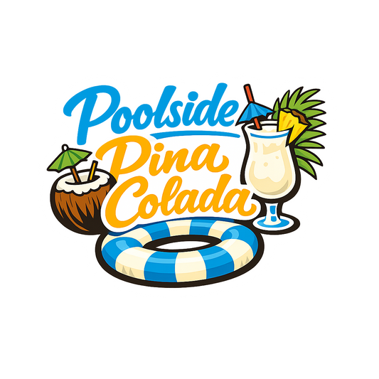 Poolside Pina Colada - Bordered Artwork