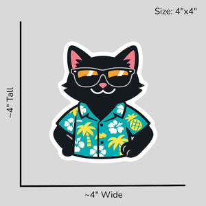 Tropical Black Cat - Size Reference Mockup