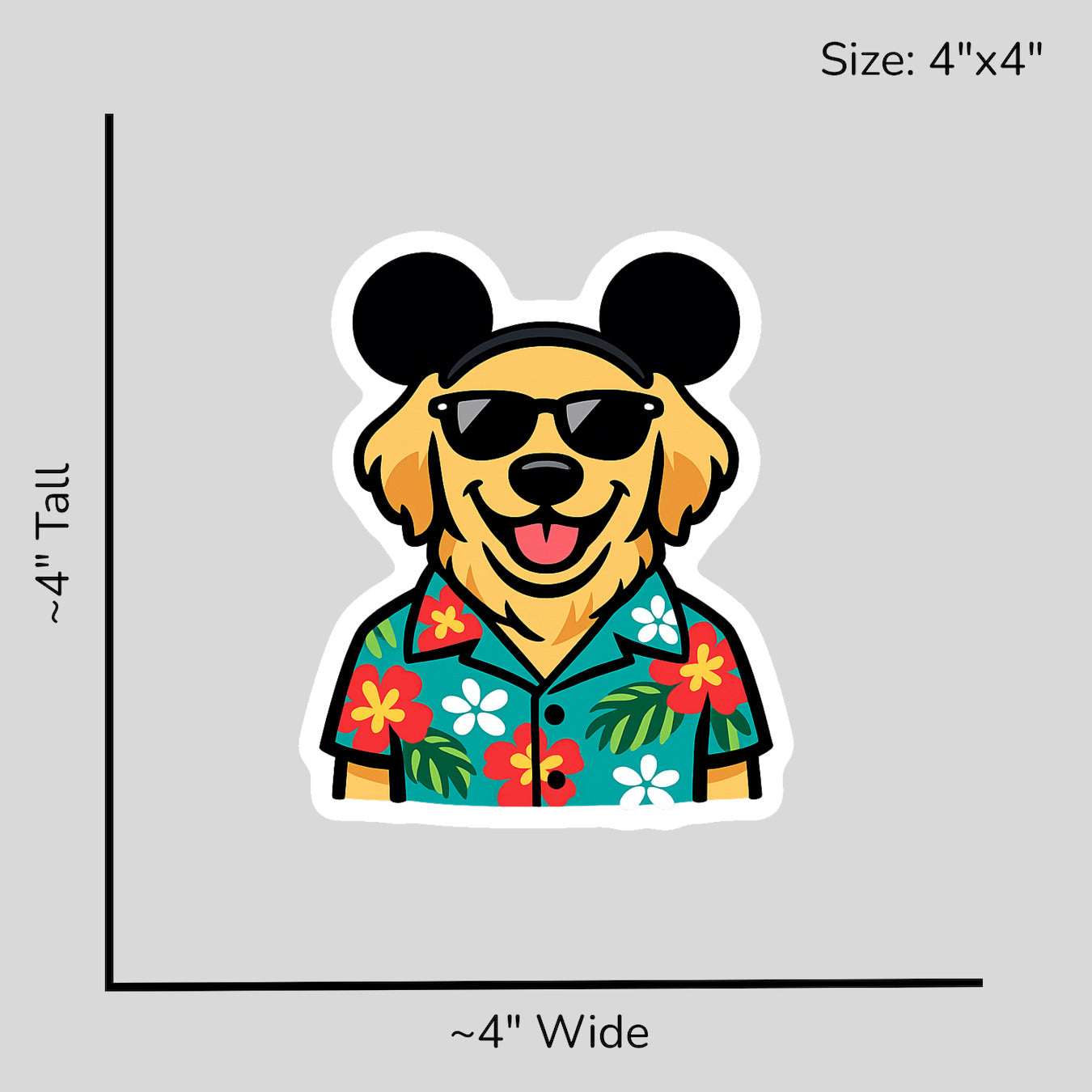 Magic Golden Retriever - Size Reference Mockup