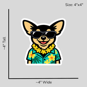 Tropical Black Chihuahua - Size Reference Mockup