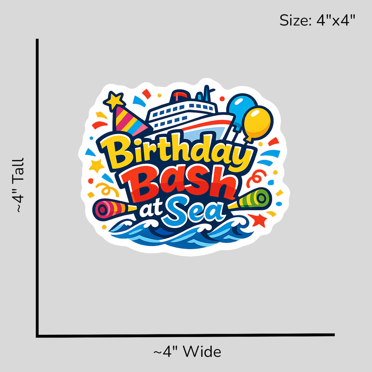 Birthday Bash at Sea - Size Reference Mockup