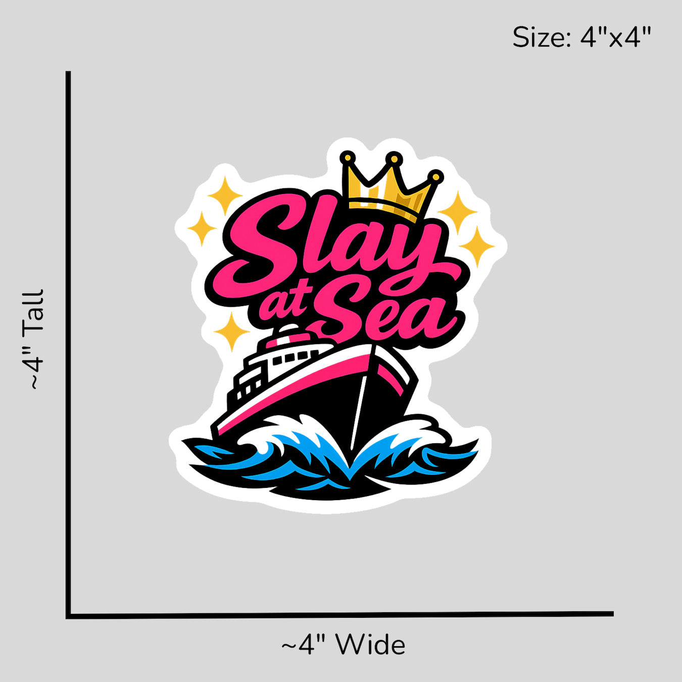 Slay at Sea - Size Reference Mockup