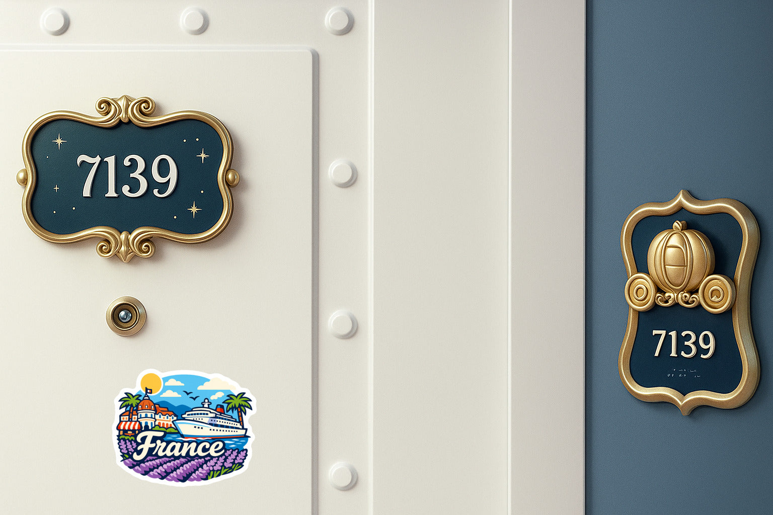 French Riviera Elegance - Door Style 2 Mockup