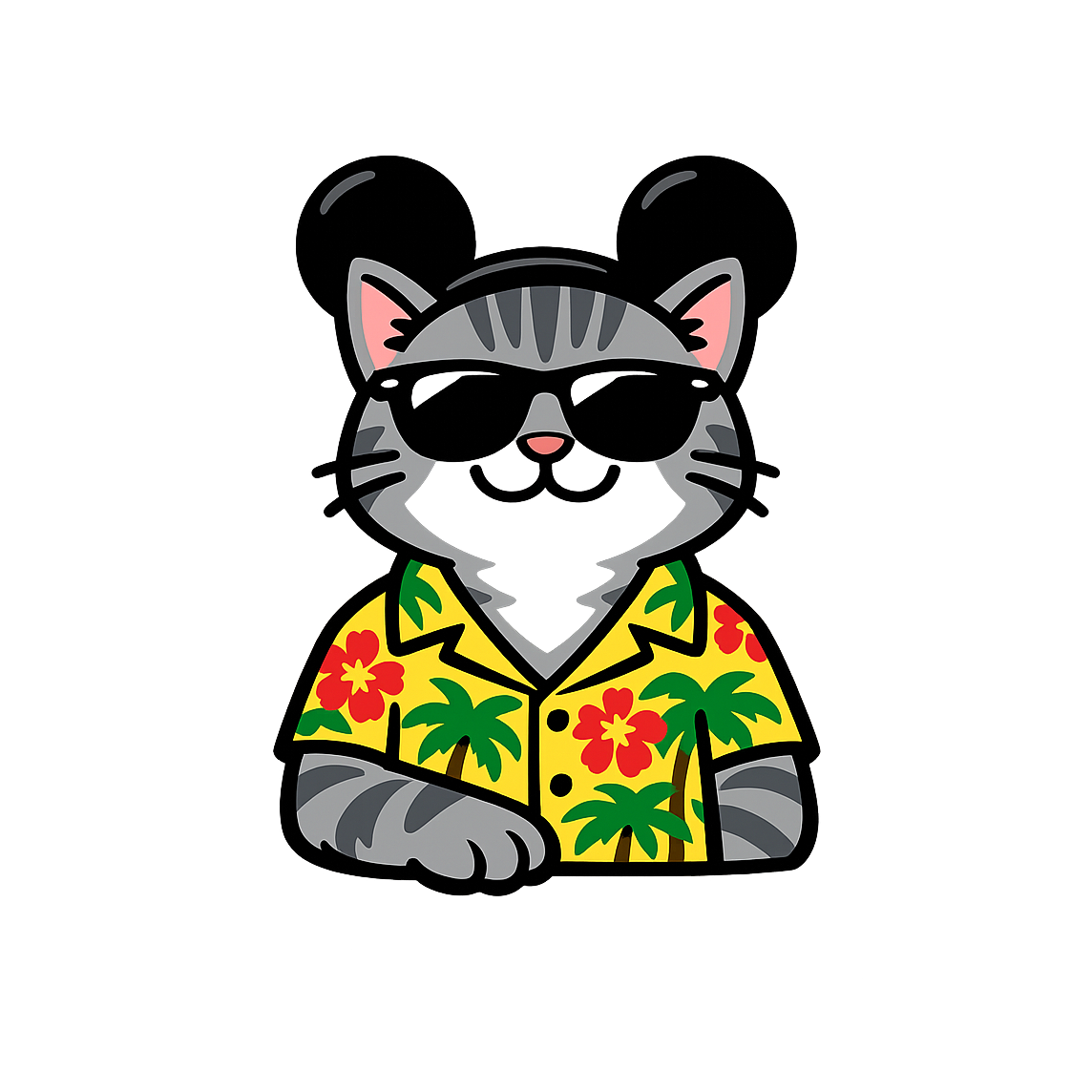 Magic Gray Tabby - Bordered Artwork