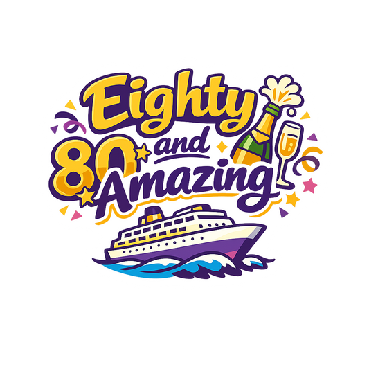 Eighty and Amazing - Bordered Artwork