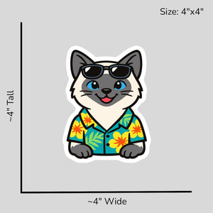 Tropical Blue Point Siamese - Size Reference Mockup