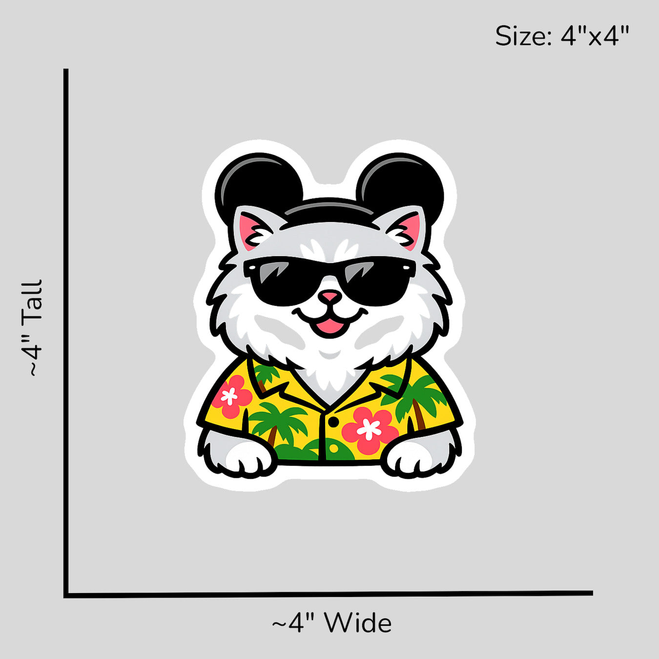 Magic Persian Cat - Size Reference Mockup