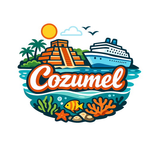 Tropical Paradise Cozumel - Bordered Artwork