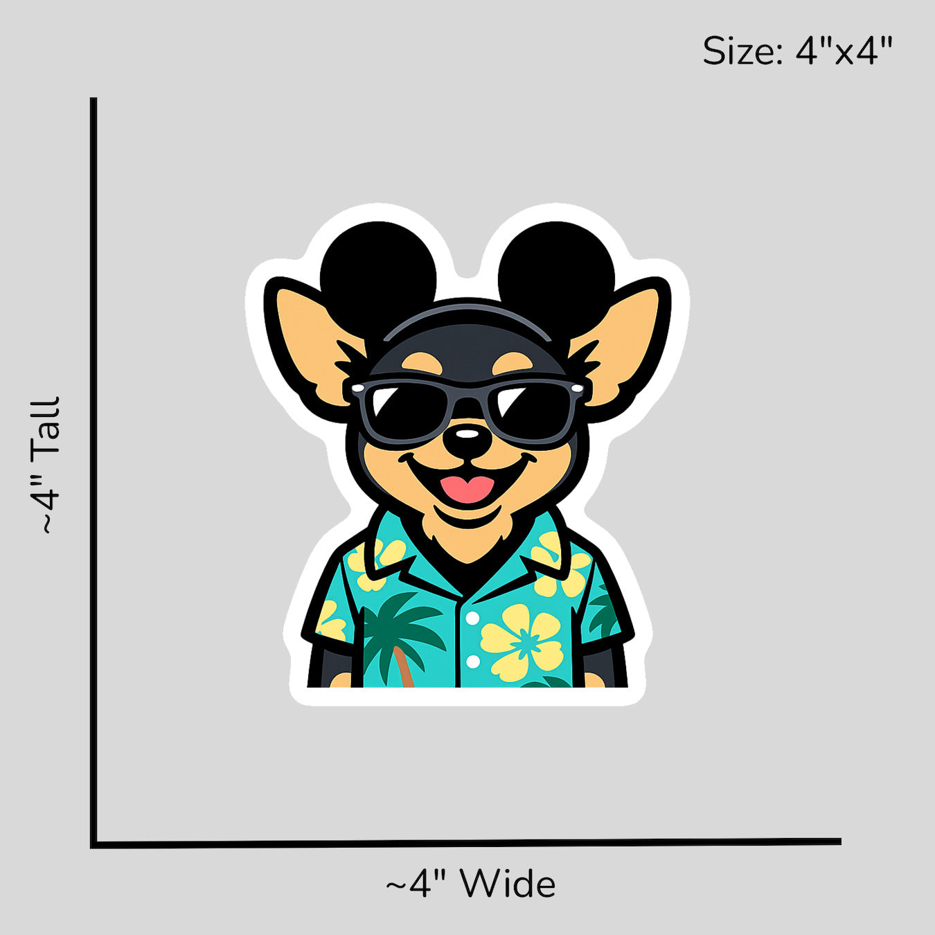 Magic Black Chihuahua - Size Reference Mockup