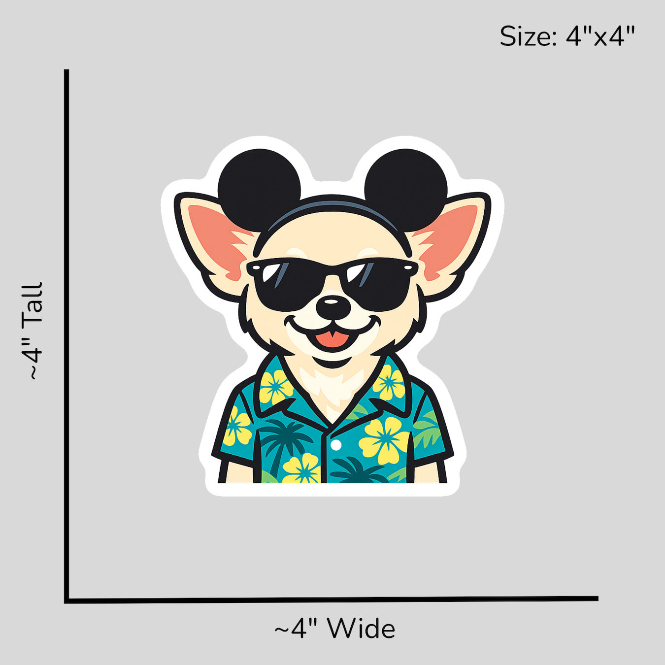Magic Cream Chihuahua - Size Reference Mockup
