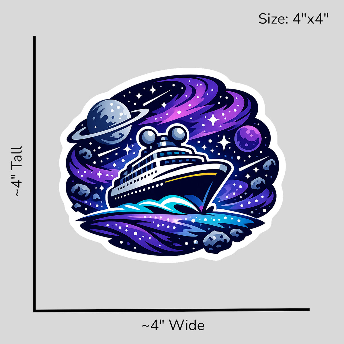 Galaxy Explorer Cruise - Size Reference Mockup