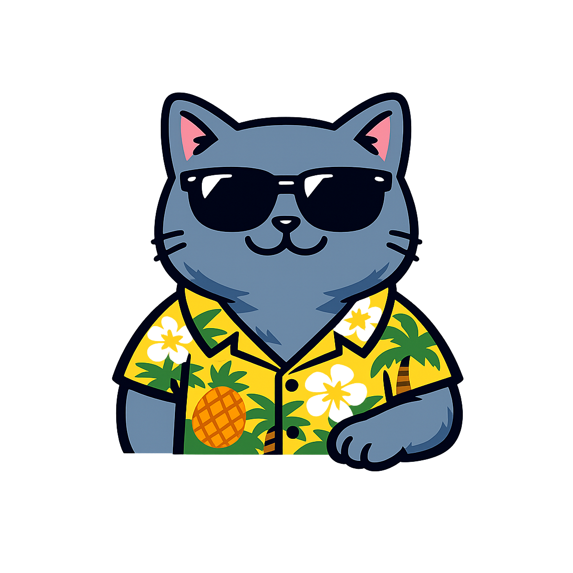 Tropical British Shorthair - Bordered Artwork