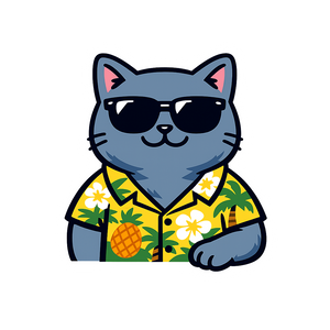 Tropical British Shorthair - Bordered Artwork