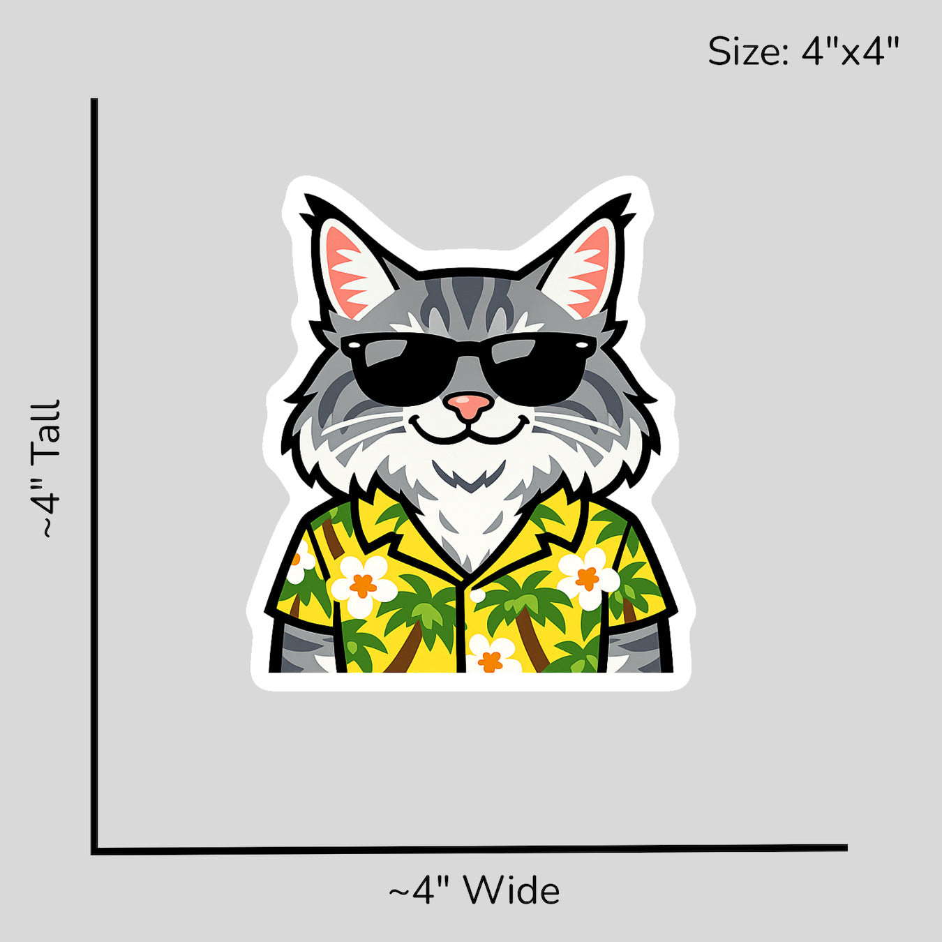 Tropical Silver Maine Coon - Size Reference Mockup