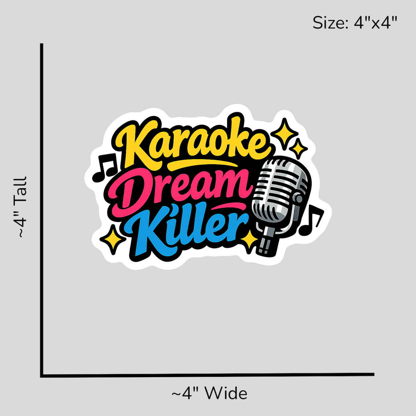 Karaoke Dream Killer - Size Reference Mockup