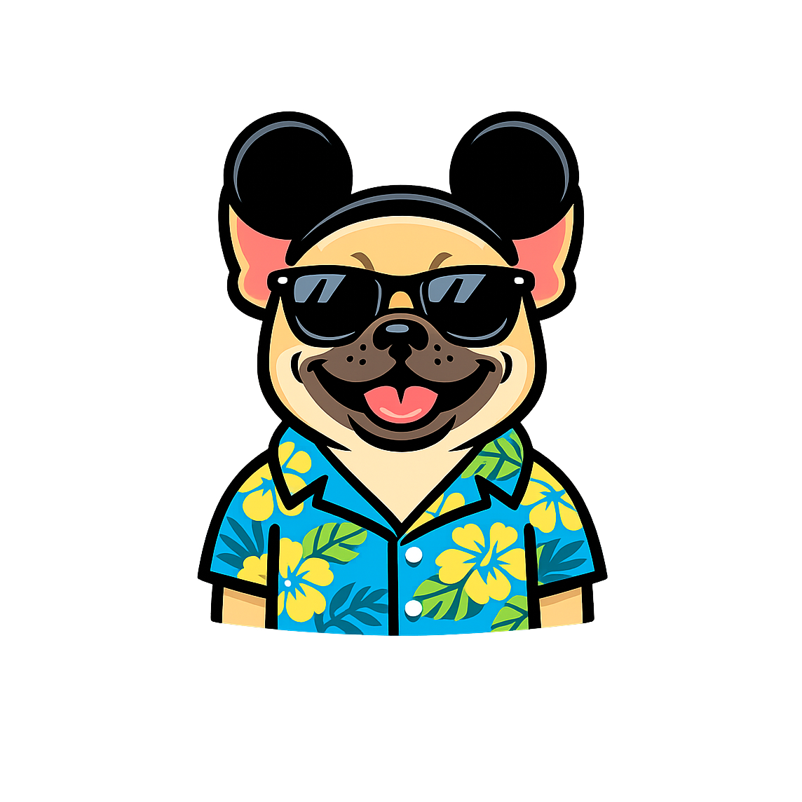 Magic Fawn French Bulldog - Bordered Artwork