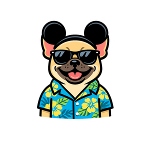 Magic Fawn French Bulldog - Bordered Artwork