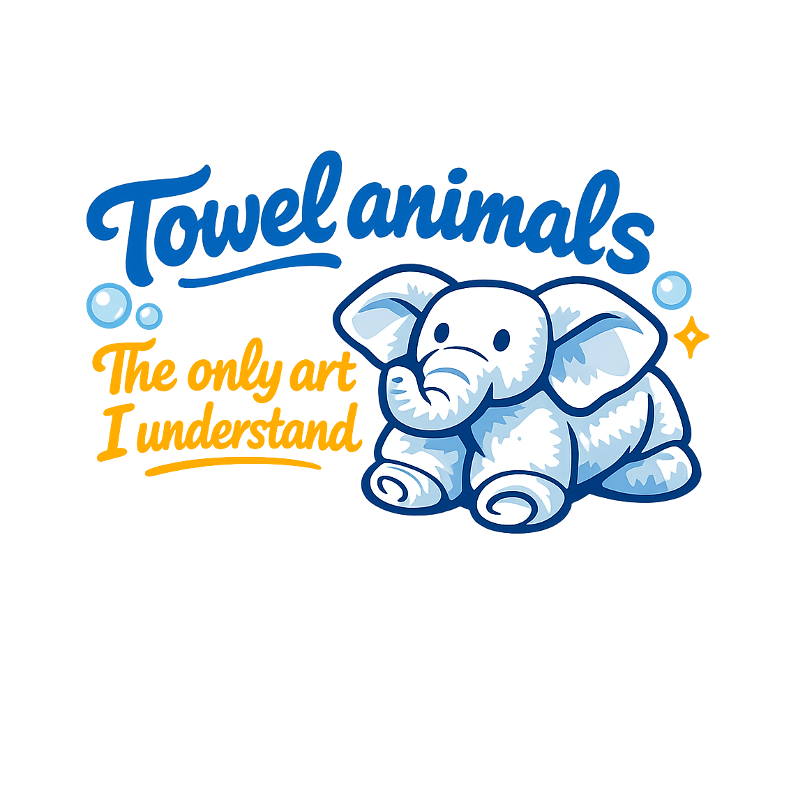 Towel Animal Art - Bordered Artwork