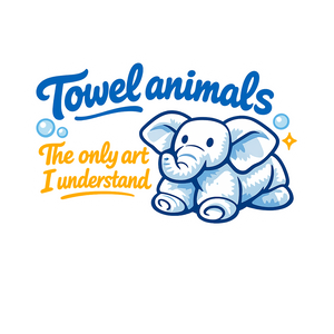 Towel Animal Art - Bordered Artwork