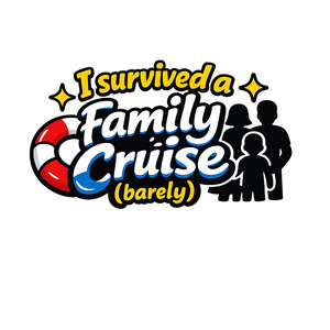 Family Cruise Survival - Bordered Artwork