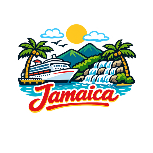 Island Vibes Jamaica - Bordered Artwork