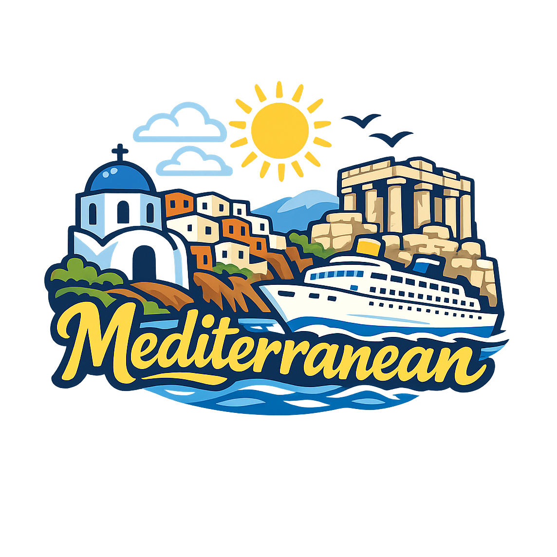 Mediterranean Mosaic - Bordered Artwork