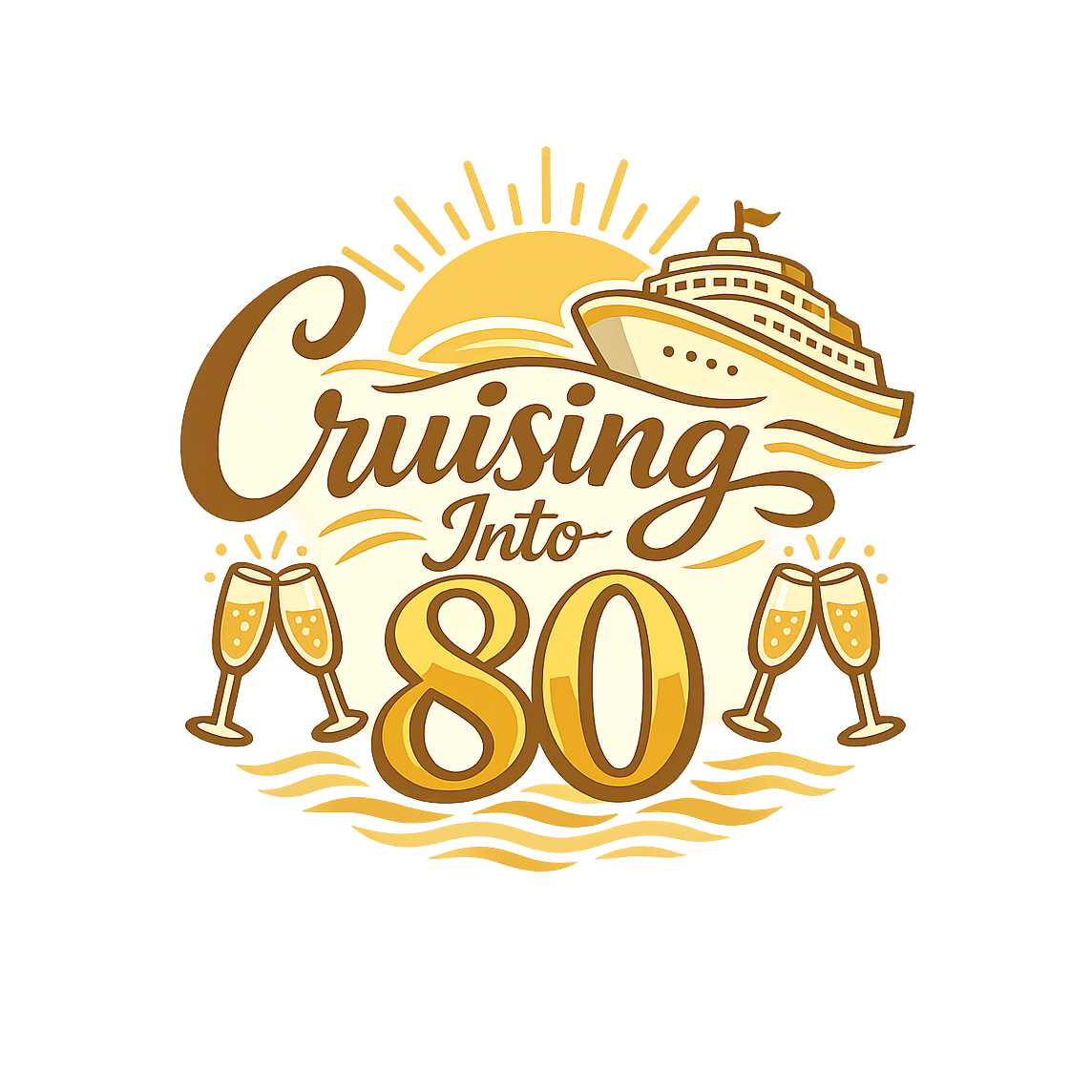 Cruising Into 80 - Bordered Artwork