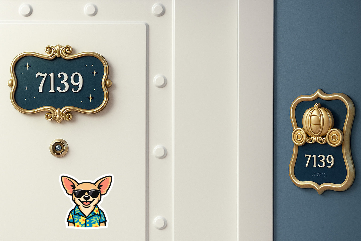 Tropical Fawn Chihuahua - Door Style 2 Mockup
