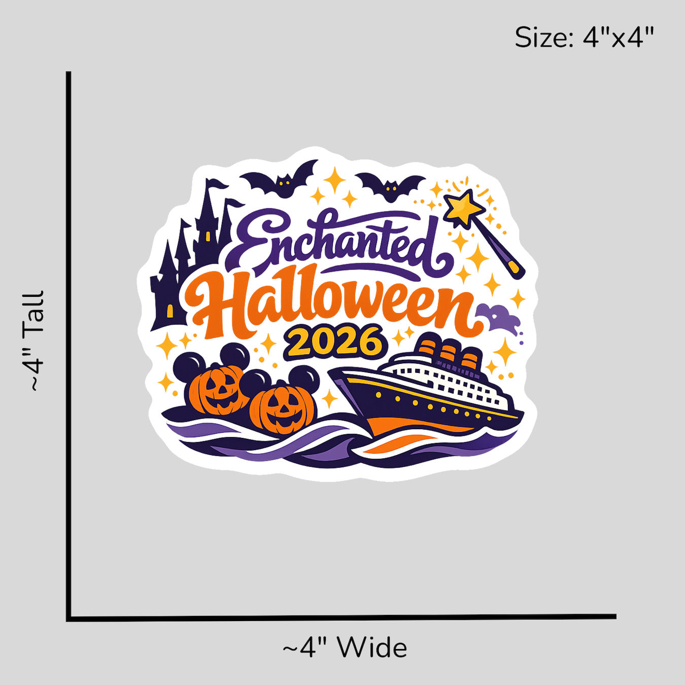 Enchanted Halloween 2026 - Size Reference Mockup