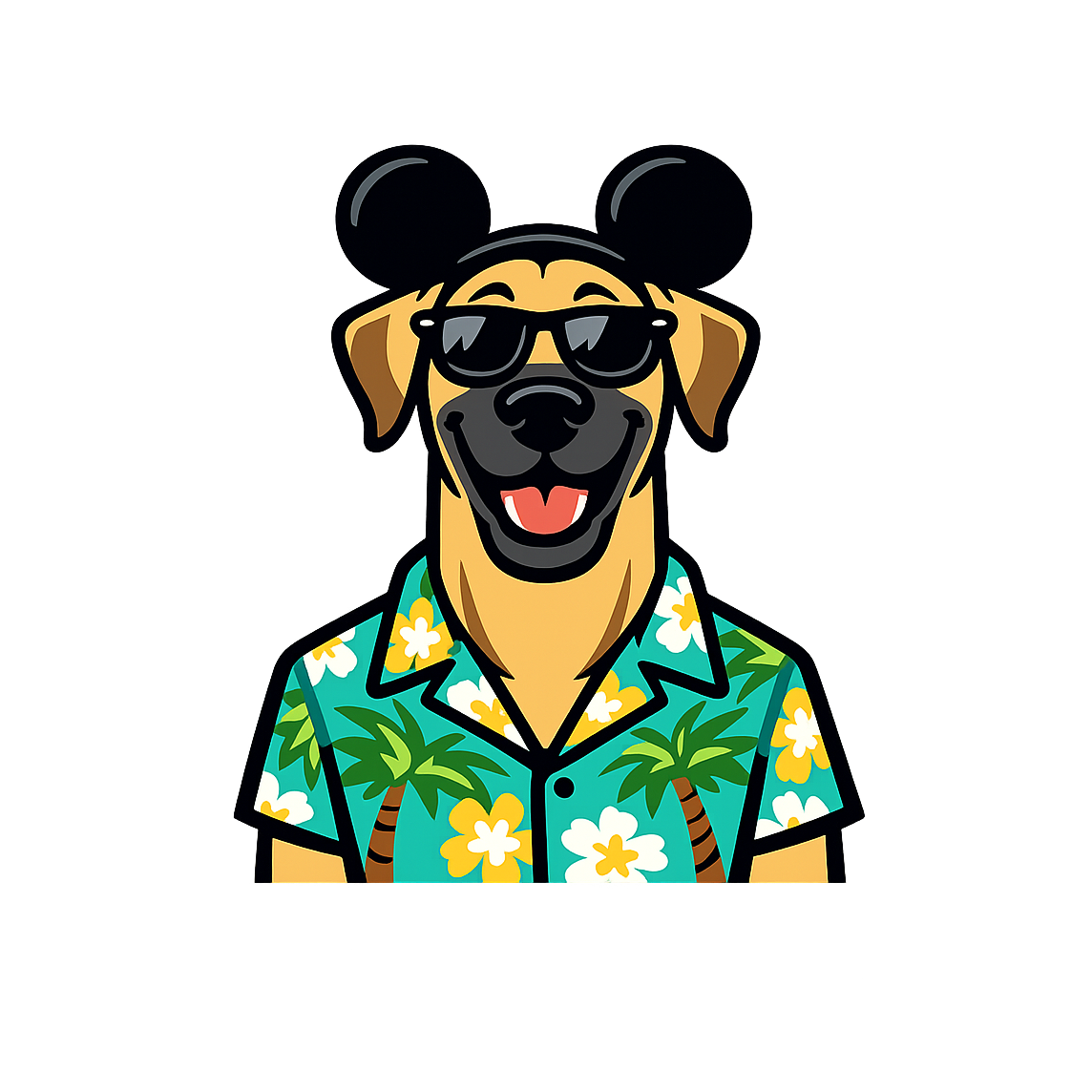 Magic Fawn Great Dane - Bordered Artwork