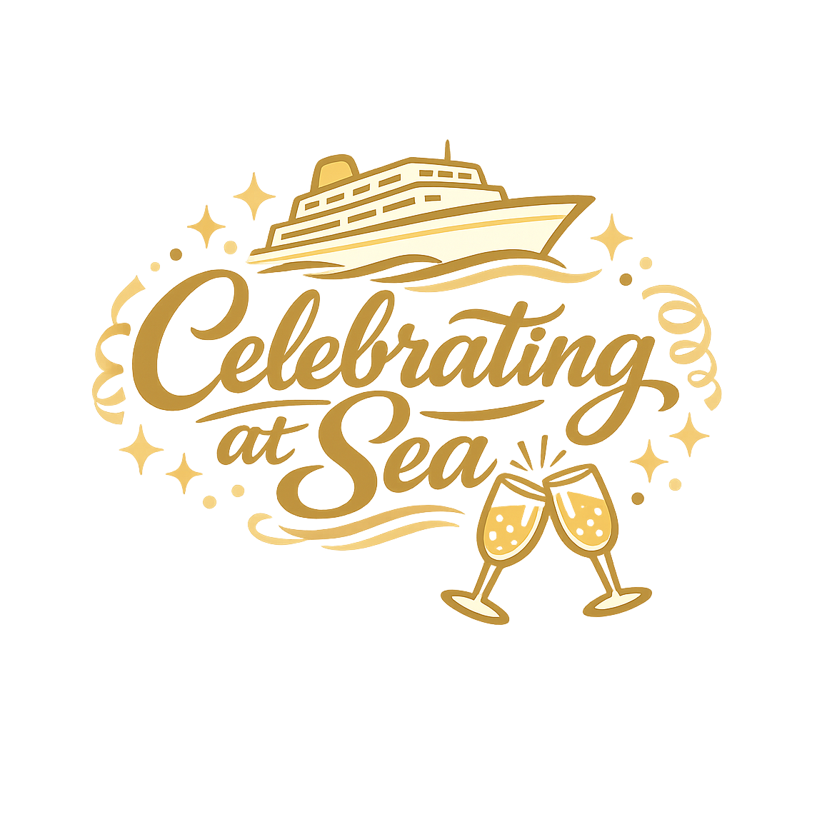 Celebrating at Sea - Bordered Artwork