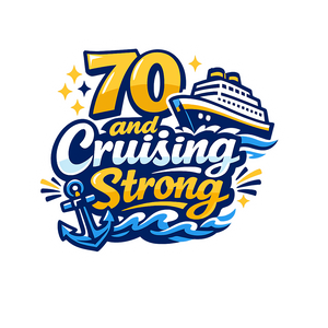 70 and Cruising Strong - Bordered Artwork