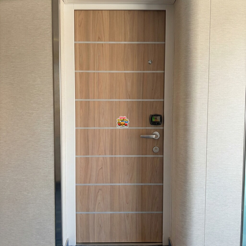 Guys Burger Joint is My Happy Place - Door Style Mockup