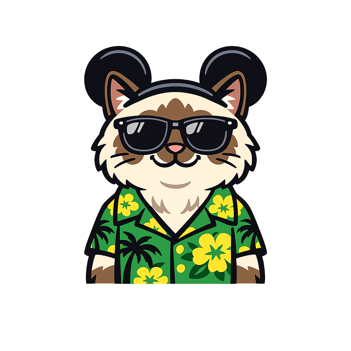 Magic Ragdoll Cat - Bordered Artwork