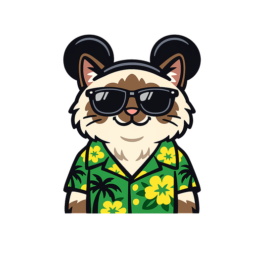 Magic Ragdoll Cat - Bordered Artwork