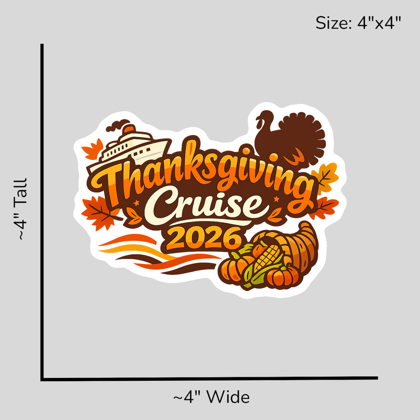 Thanksgiving Cruise 2026 - Size Reference Mockup