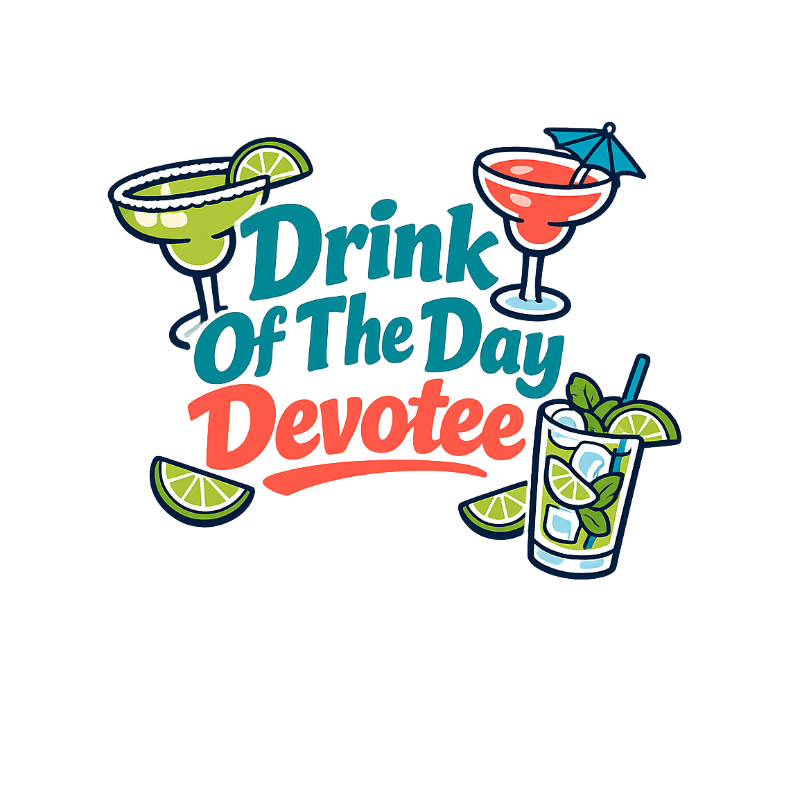 Sip Happens On Vacation - Bordered Artwork