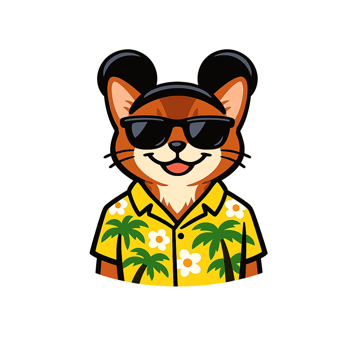 Magic Abyssinian Cat - Bordered Artwork