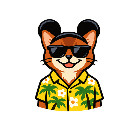 Magic Abyssinian Cat - Bordered Artwork