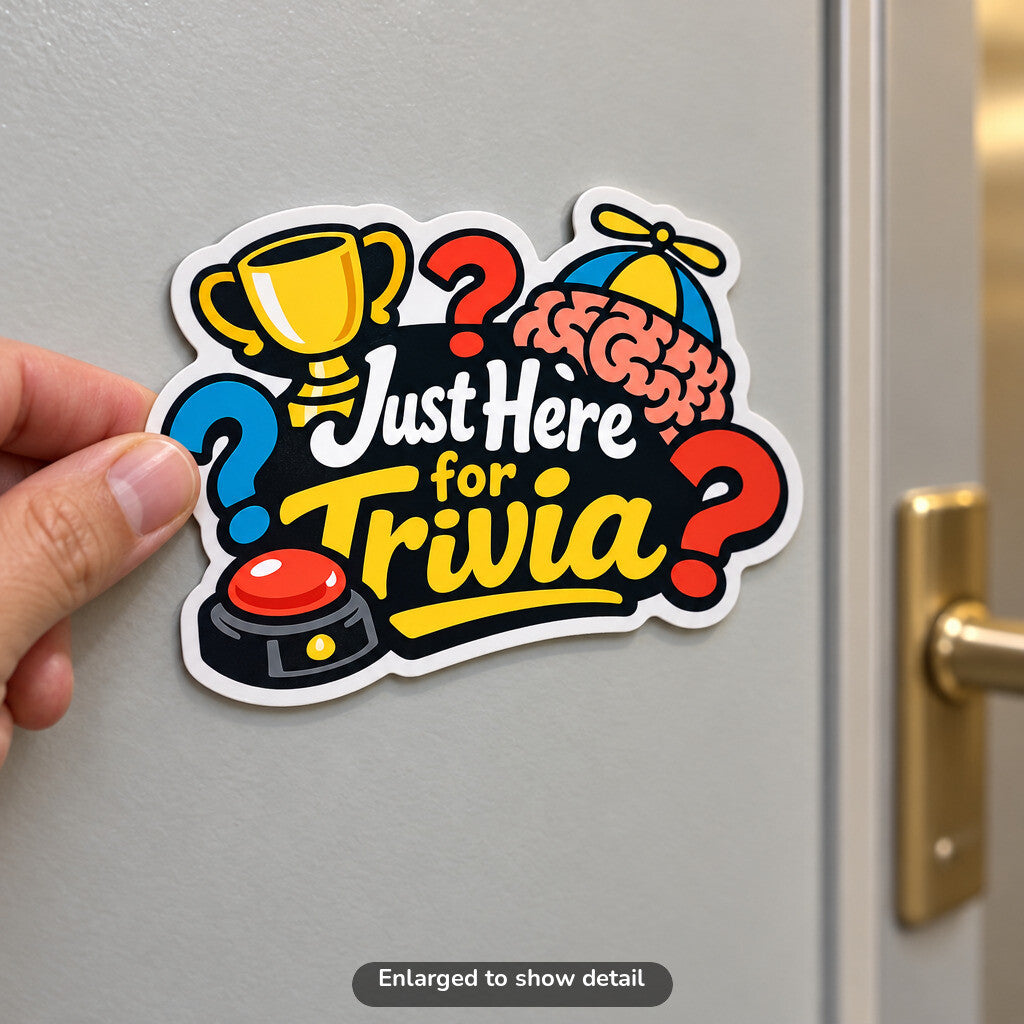 Just Here for Trivia - Magnet on Cruise Cabin Door