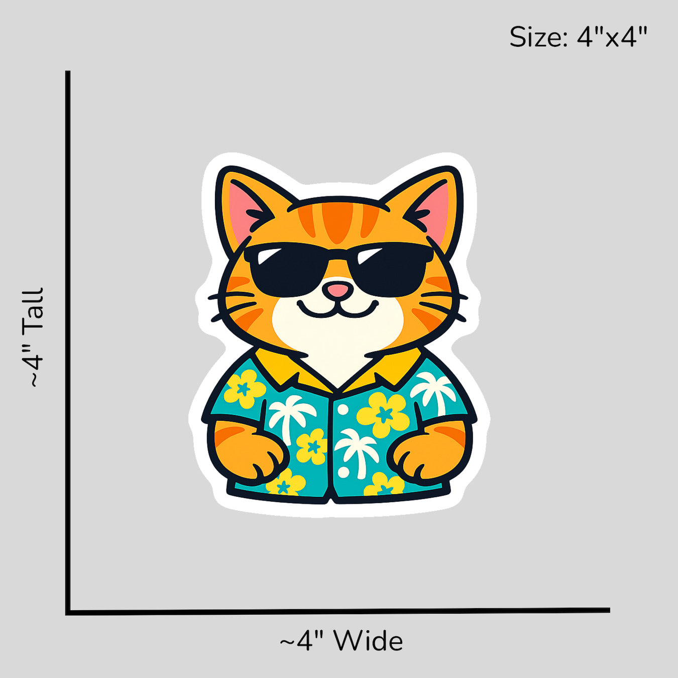 Tropical Munchkin Cat - Size Reference Mockup
